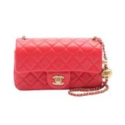 Pre-owned Leather chanel-bags Chanel Vintage , Red , Dames