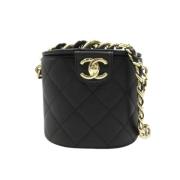 Pre-owned Leather chanel-bags Chanel Vintage , Black , Dames