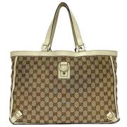 Pre-owned Leather gucci-bags Gucci Vintage , Beige , Dames