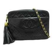 Pre-owned Leather shoulder-bags Chanel Vintage , Black , Dames