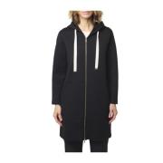 Zwarte Lange Parka Jas met Capuchon Max Mara , Black , Dames