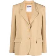 Stijlvolle Jas voor Mannen en Vrouwen Moschino , Beige , Dames