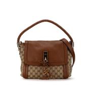 Pre-owned Canvas handbags Gucci Vintage , Beige , Dames