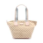 Pre-owned Canvas gucci-bags Gucci Vintage , Beige , Dames