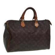 Pre-owned Canvas handbags Louis Vuitton Vintage , Brown , Dames