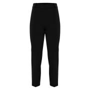 Stijlvolle Cropped Broek met Welt Zakken Kocca , Black , Dames