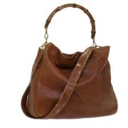 Pre-owned Leather gucci-bags Gucci Vintage , Brown , Dames