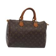 Pre-owned Canvas handbags Louis Vuitton Vintage , Brown , Dames