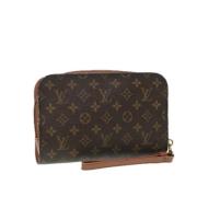 Pre-owned Canvas clutches Louis Vuitton Vintage , Brown , Dames