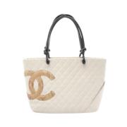 Pre-owned Leather chanel-bags Chanel Vintage , Beige , Dames