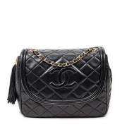 Pre-owned Leather shoulder-bags Chanel Vintage , Black , Dames