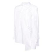 Asymmetrische Katoenen Overhemd Comme des Garçons , White , Dames