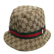 Pre-owned Polyester hats Gucci Vintage , Beige , Dames