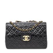 Pre-owned Leather shoulder-bags Chanel Vintage , Black , Dames