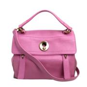 Pre-owned Leather handbags Yves Saint Laurent Vintage , Pink , Dames