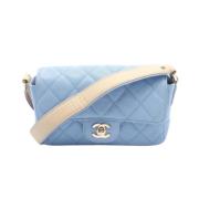 Pre-owned Canvas chanel-bags Chanel Vintage , Blue , Dames