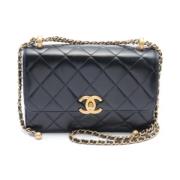 Pre-owned Leather chanel-bags Chanel Vintage , Black , Dames