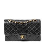 Pre-owned Leather shoulder-bags Chanel Vintage , Black , Dames