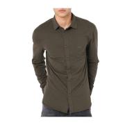 Klassiek Zwart Overhemd Armani Exchange , Green , Heren