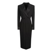 Zwarte Midi Jurk met Klassieke Stijl Dolce & Gabbana , Black , Dames