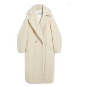 Witte Alpaca Wol Jas Max Mara , White , Dames