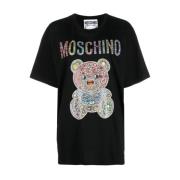 Casual Katoenen T-shirt voor Mannen Moschino , Black , Dames