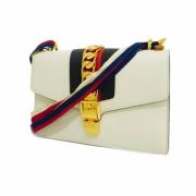 Pre-owned Leather gucci-bags Gucci Vintage , White , Dames