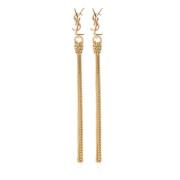 Gouden Bijoux Cassandre Stud Oorbellen Saint Laurent , Yellow , Dames