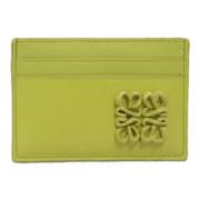 Pre-owned Leather wallets Loewe Pre-owned , Green , Dames