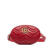 Pre-owned Leather shoulder-bags Gucci Vintage , Red , Dames