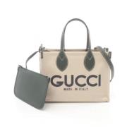 Pre-owned Canvas gucci-bags Gucci Vintage , Beige , Dames