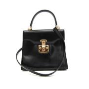 Pre-owned Leather gucci-bags Gucci Vintage , Black , Dames