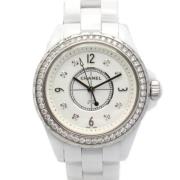 Pre-owned Metal watches Chanel Vintage , White , Dames