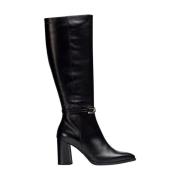 Zwarte Coqueta Dames Enkellaarsjes met Hak Wonders , Black , Dames