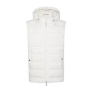 Gebreid vest met capuchon Eleventy , White , Heren