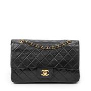 Pre-owned Leather shoulder-bags Chanel Vintage , Black , Dames