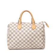 Pre-owned Coated canvas handbags Louis Vuitton Vintage , White , Dames