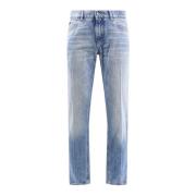 Blauwe Jeans Aw24 Ritssluiting Dolce & Gabbana , Blue , Heren