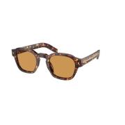 Stijlvolle zonnebril met lichtbruine lenzen Prada , Brown , Unisex