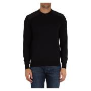 Contrast Inzet Viscose Sweater Paul & Shark , Black , Heren