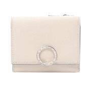 Pre-owned Leather wallets Bvlgari Vintage , White , Dames