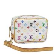 Pre-owned Canvas pouches Louis Vuitton Vintage , White , Dames