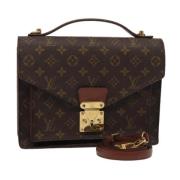 Pre-owned Canvas handbags Louis Vuitton Vintage , Brown , Dames