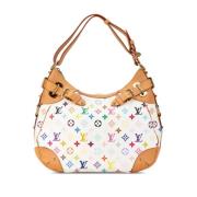 Pre-owned Canvas shoulder-bags Louis Vuitton Vintage , White , Dames