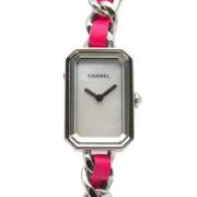 Pre-owned Leather watches Chanel Vintage , White , Dames