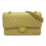 Pre-owned Leather chanel-bags Chanel Vintage , Beige , Dames