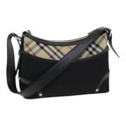 Pre-owned Nylon shoulder-bags Burberry Vintage , Black , Dames