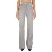 Biologische Flare Jeans Ami Paris , Gray , Dames