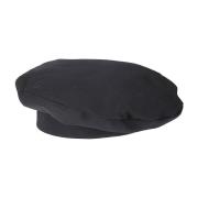 Wollen Baret Hoed voor Stijlvolle Look Yohji Yamamoto , Black , Dames