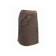 Bruine Wollen Rok Fw24 Stijl P.a.r.o.s.h. , Brown , Dames